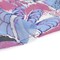 1 Yard Periwinkle Magenta Black Flowers Blocks Crinkled Silk Chiffon Sheer 54 Inch Width